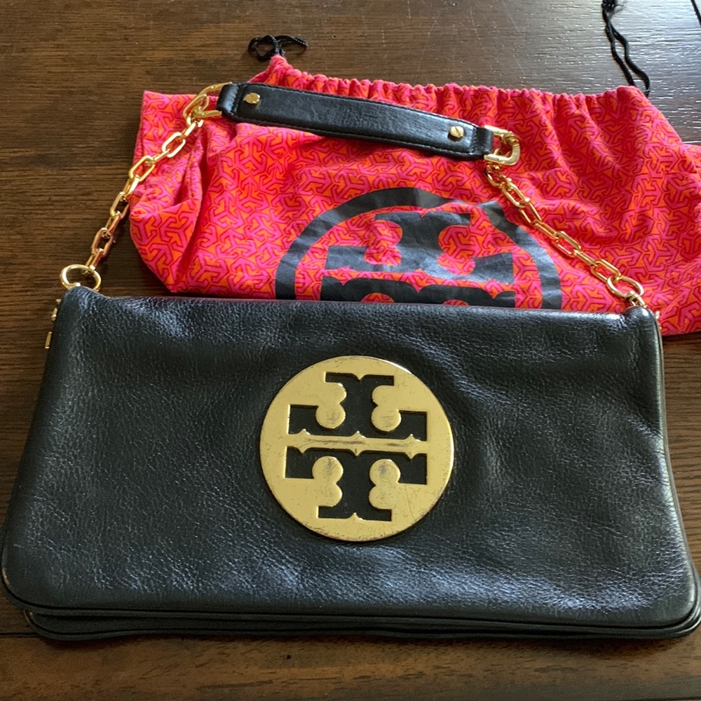 Tory Burch black leather shoulder bag
